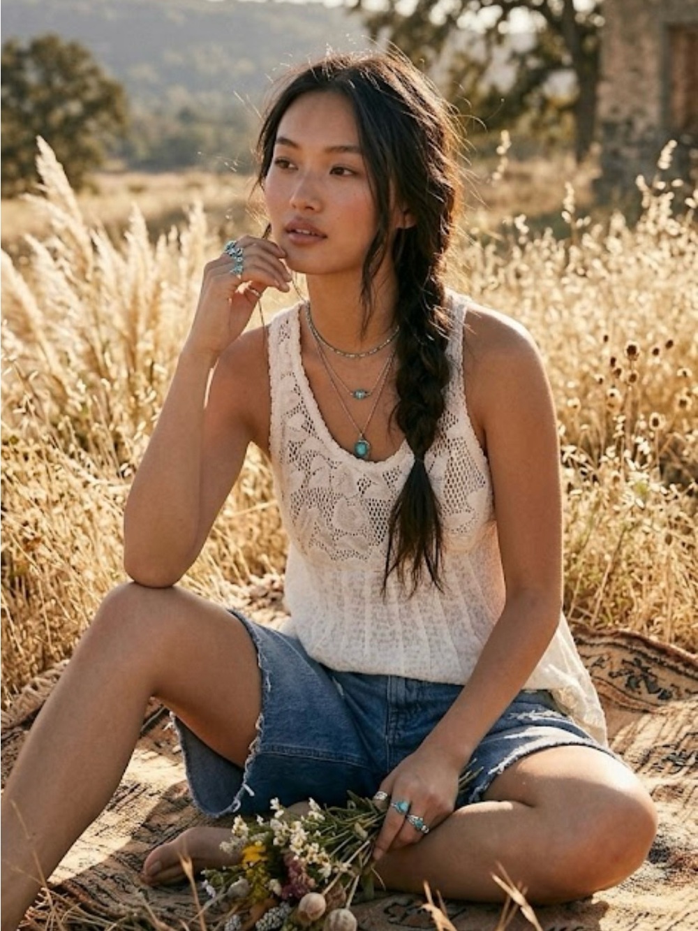 Vintage Open back Free People Tank